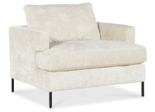 Contemporary Accent Chair with Metal Legs