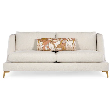Transitional Two-Seat Sofa with Metal Legs