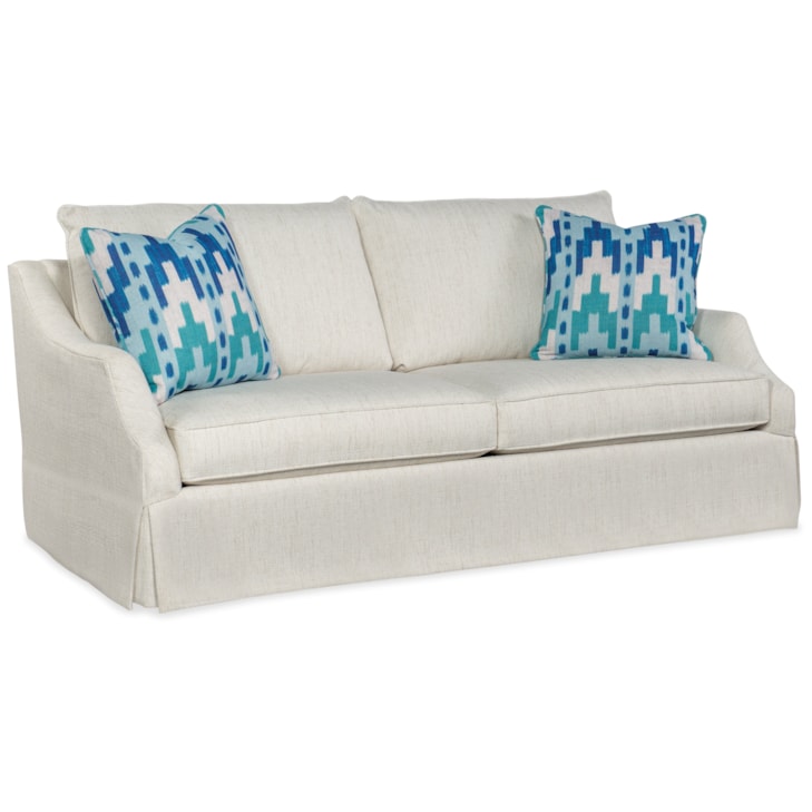 HF Custom Bea 75 Inch Skirted Studio Sofa