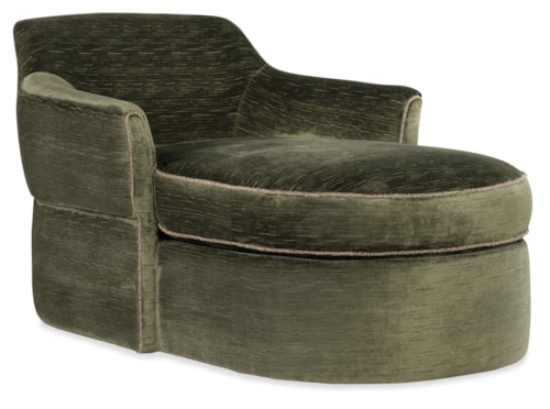 Transitional Chaise with Flared Arms