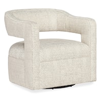 Contemporary Swivel Chair with Open Back Design