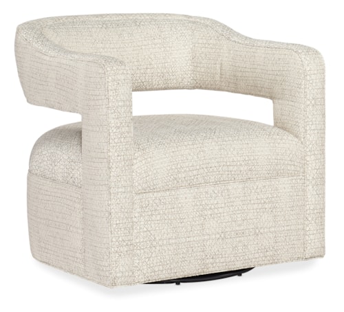 Contemporary Swivel Chair with Open Back Design