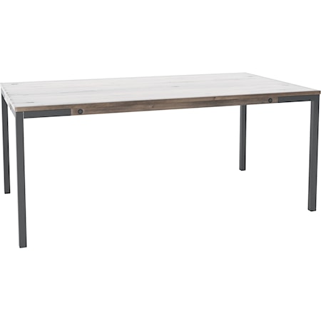 Rectangular wood table