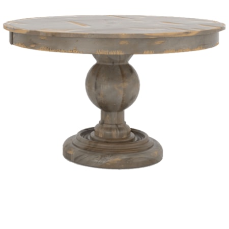 Round wood table