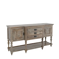 Farmhouse Storage Buffet with Distressed Wood Finish