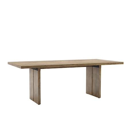 Rectangular wood table