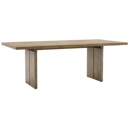Rectangular wood table