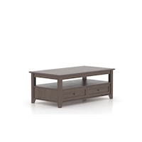 Transitional Infinite Rectangular Coffee Table with Storage