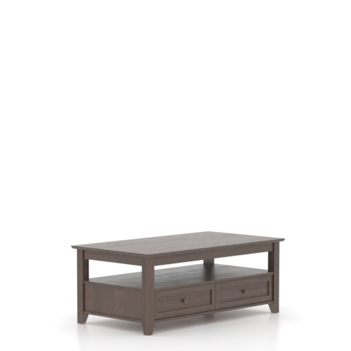 Transitional Infinite Rectangular Coffee Table with Storage