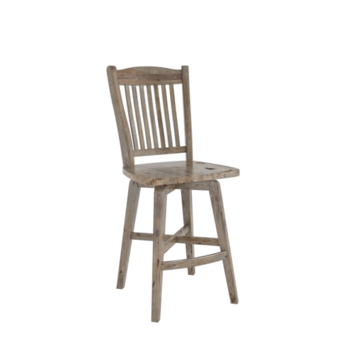 Transitional Customizable Wood Stool