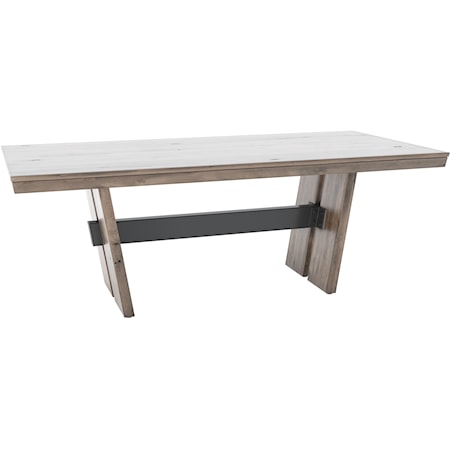 Industrial Rectangular Wood Dining Table