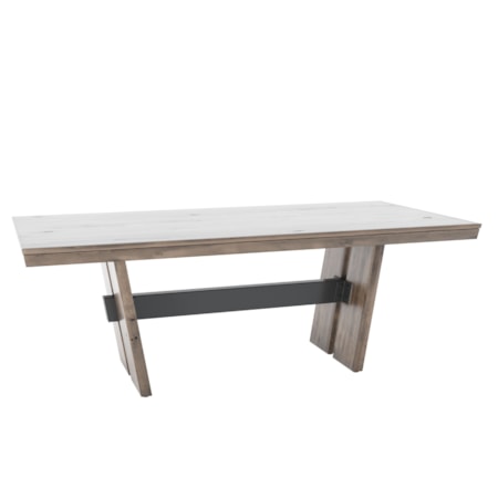 Rectangular wood table