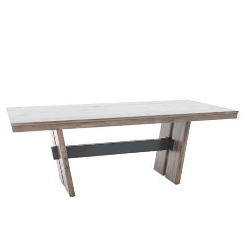 Industrial Rectangular Wood Dining Table