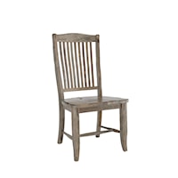 Customizable Side Chair with Slat Back