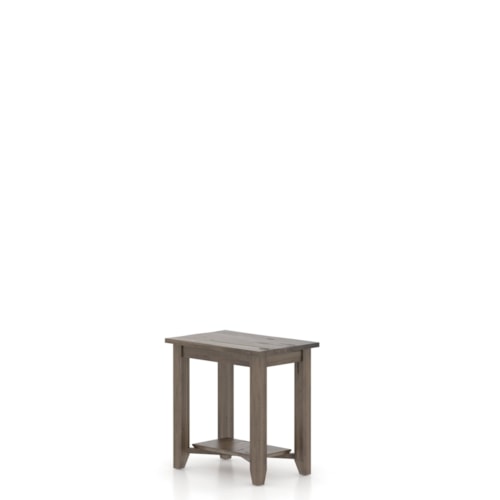 Transitional Infinite Rectangular End Table with Small Lower Shelf