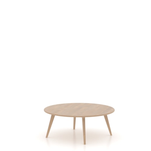 Contemporary Vogue Round Coffee Table with Wooden Top