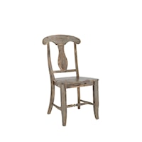 Rustic Farmhouse Customizable Splat Back Dining Side Chair