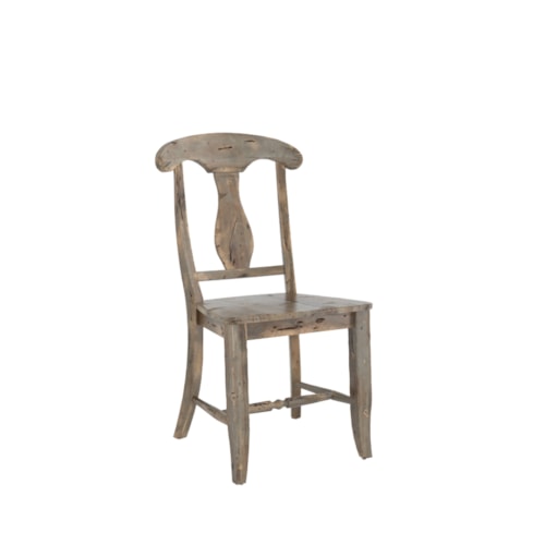 Rustic Farmhouse Customizable Splat Back Dining Side Chair