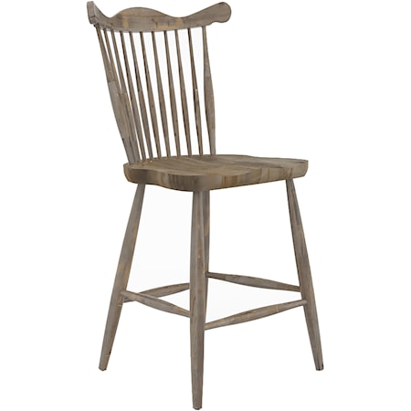 Wood fixed stool