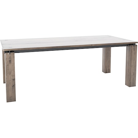 Rectangular wood table