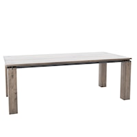 Rectangular wood table