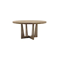 Contemporary Round Wood Table