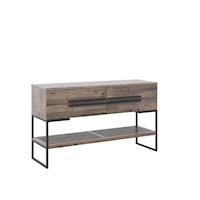 Industrial Wood Buffet with Lower Shelf