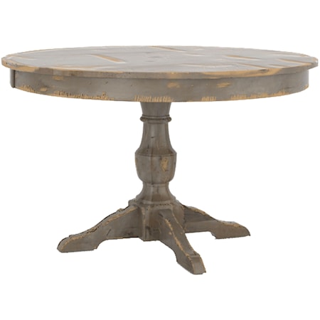 Round wood table