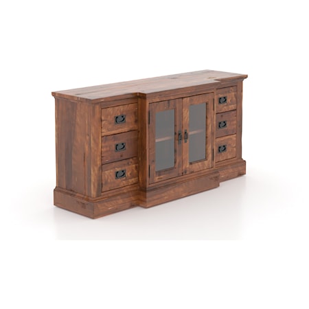 Farmhouse Charm Media Unit with Storage