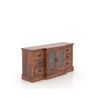 Farmhouse Charm Media Unit with Storage