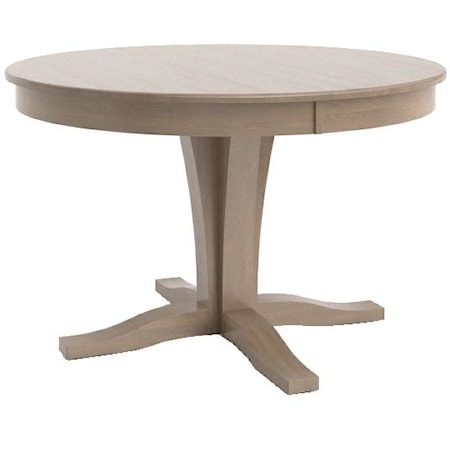 Transitional Customizable Round Wood Table