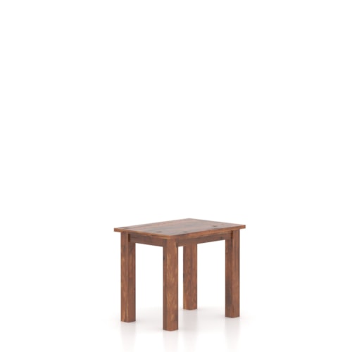 Farmhouse Charm Rectangular End Table with Wide Legs