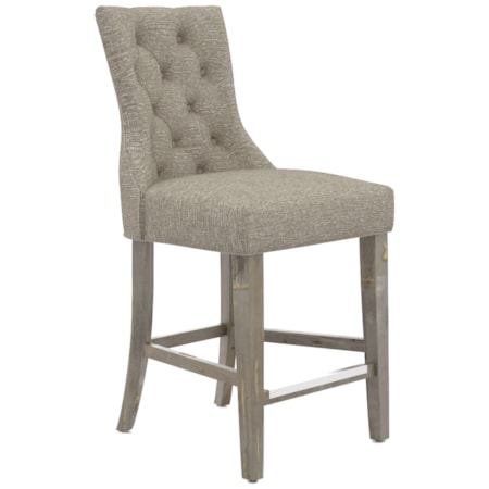 Upholstered fixed stool