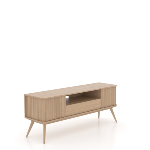 Mid-Century Modern Illusion 79" Media Unit with Storage