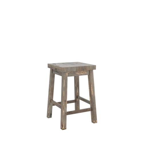 Rustic Customizable Wood Counter Stool