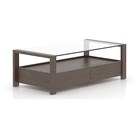 Era Rectangular Glass Top Coffee Table