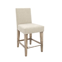 Upholstered fixed stool