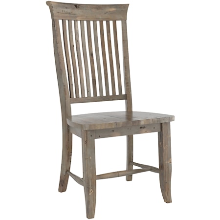 Farmhouse Customizable Side Chair with Slat Back