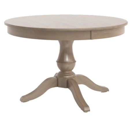 Round wood table