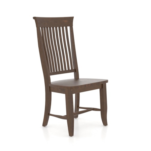 Customizable Side Chair with Slat Back
