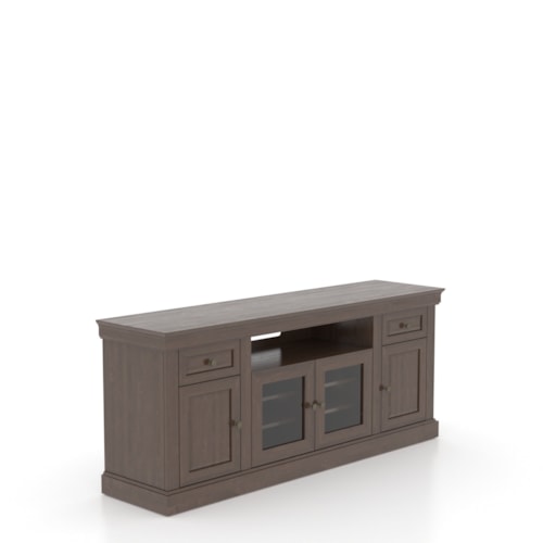 Transitional Infinite 72" Media Unit with Wire Management