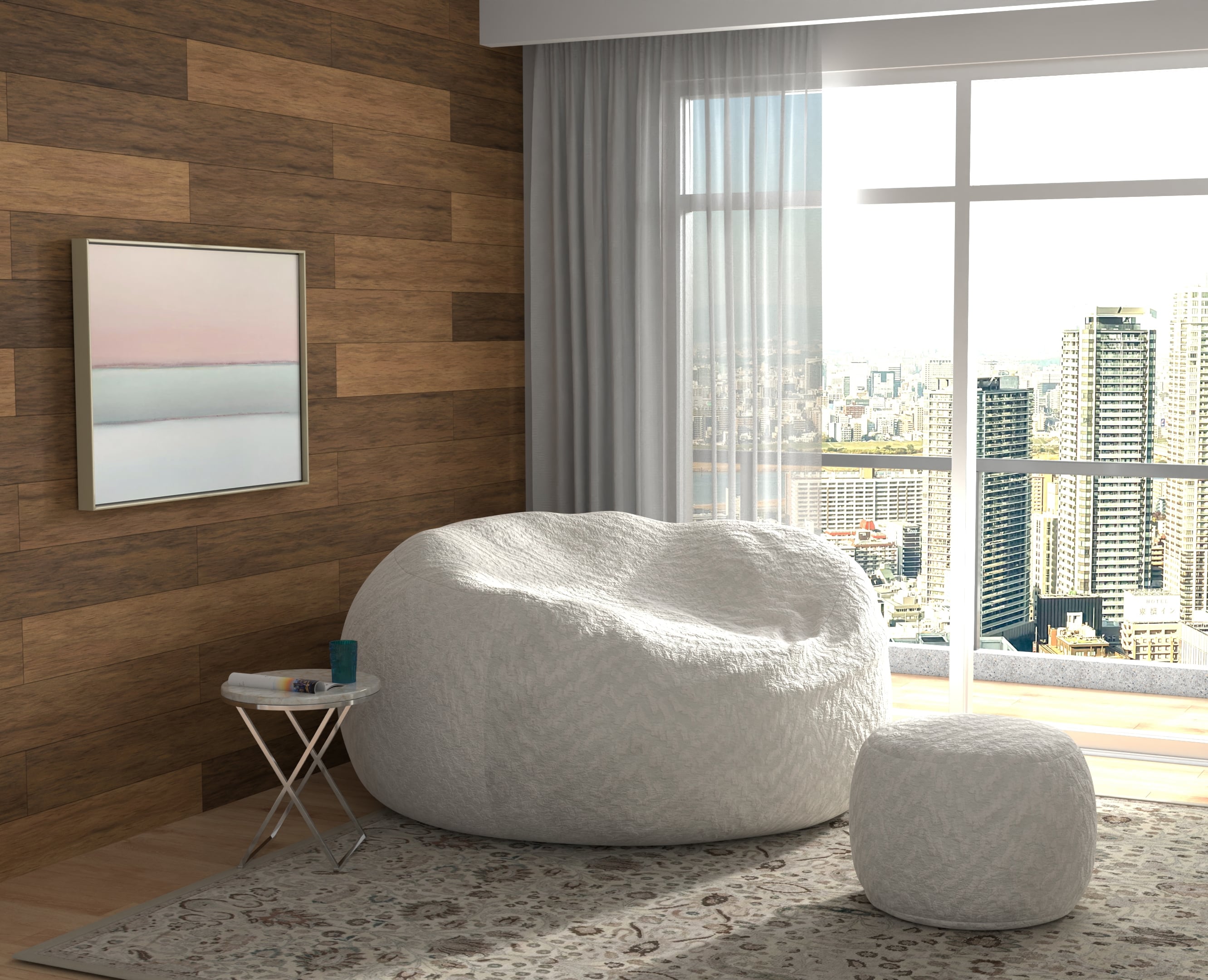 Jackson Furniture Sploosh Bean Bag Chair and Ottoman Set