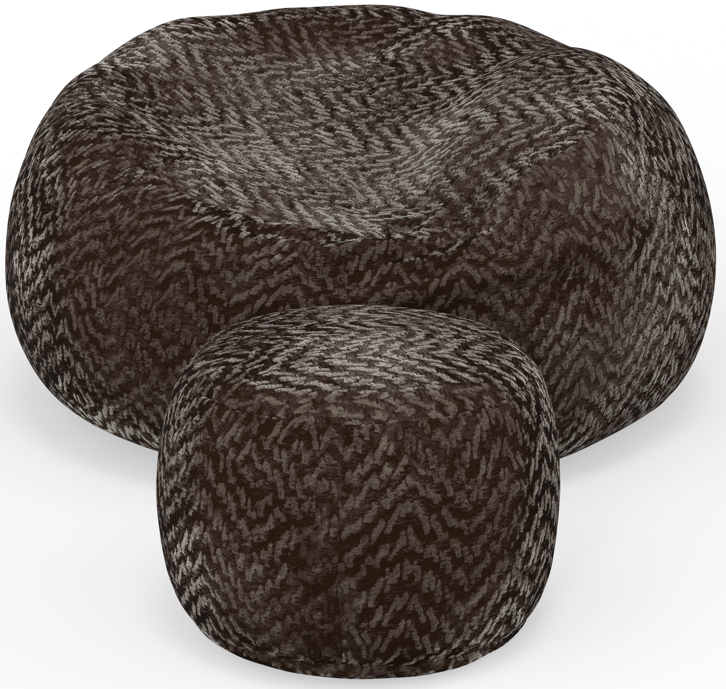 Jackson Furniture Sploosh Bean Bag Chair and Ottoman Set