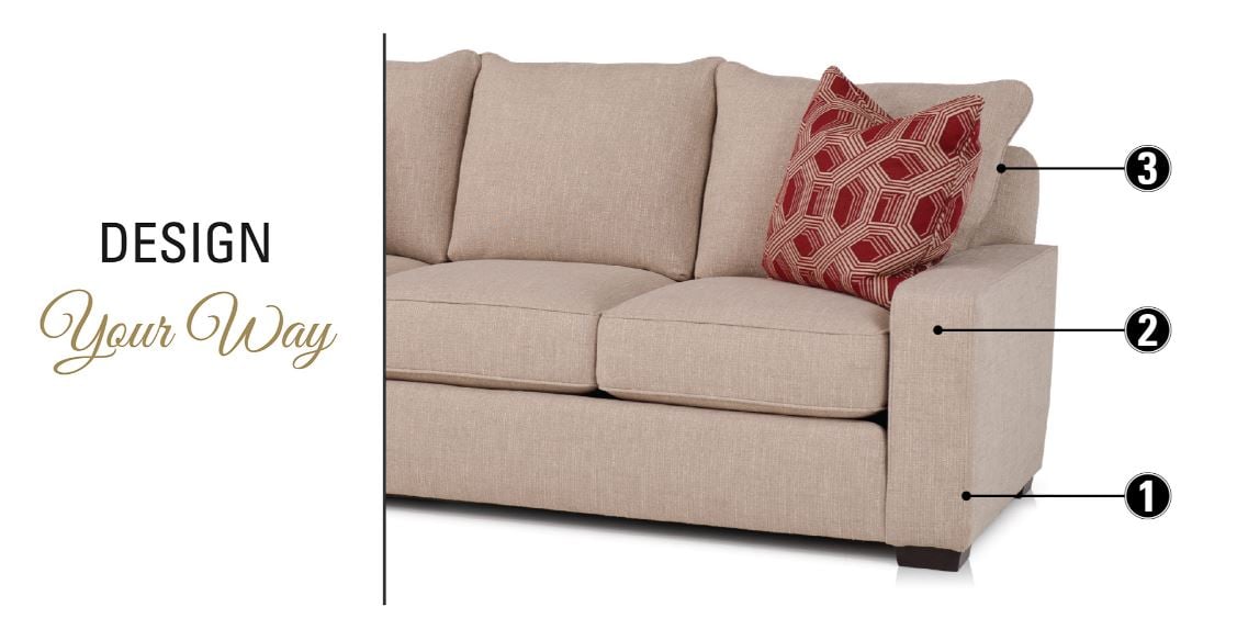 Smith Brothers Build Your Own 8000 Warner Customizable Sofa