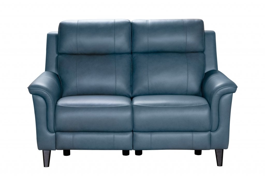 Blue power online reclining loveseat