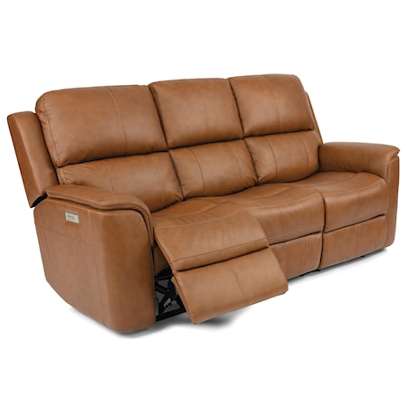 Power Headrest &amp; Lumbar Reclining Sofa