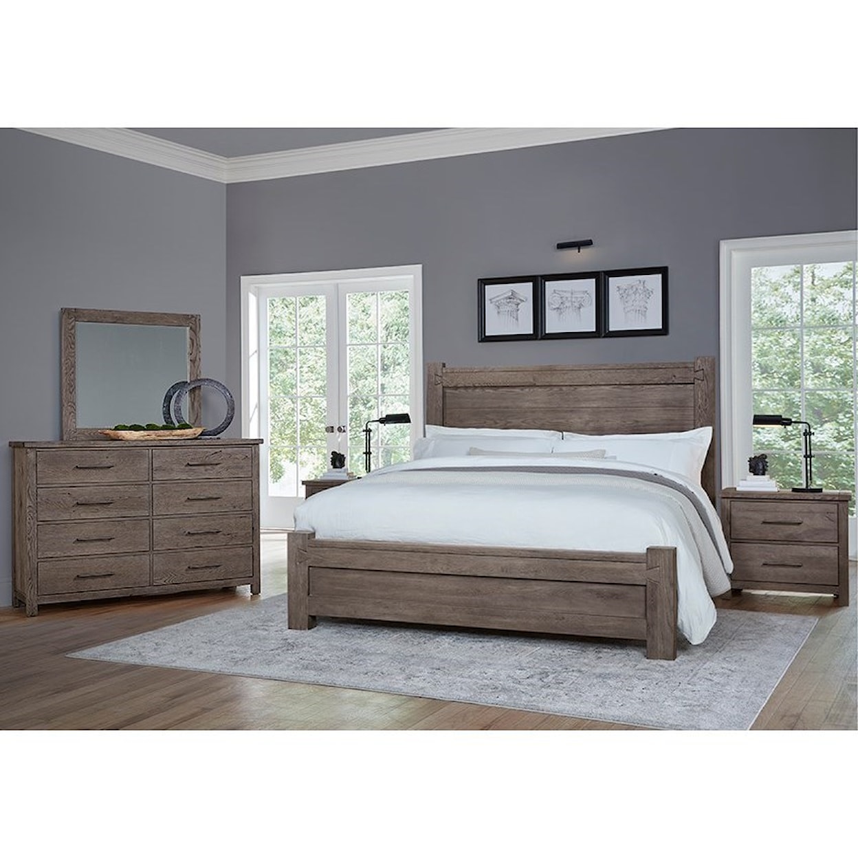 Vaughan-Bassett Denver King Poster Bed