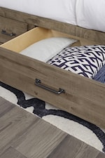 Artisan & Post Cool Rustic Traditional Queen Mansion Bed with Footboard Storage