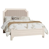 Transitional Queen Upholstered Bed with Low Profile Footboard