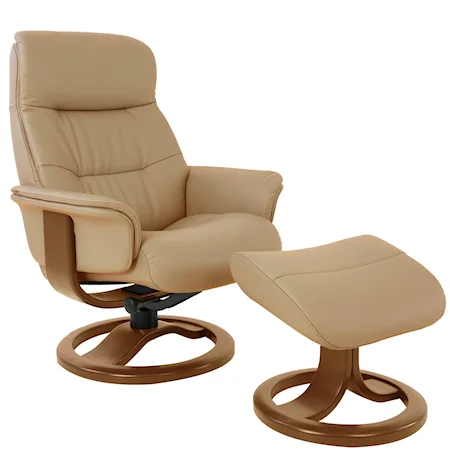 Small Swivel Chair with Ottoman